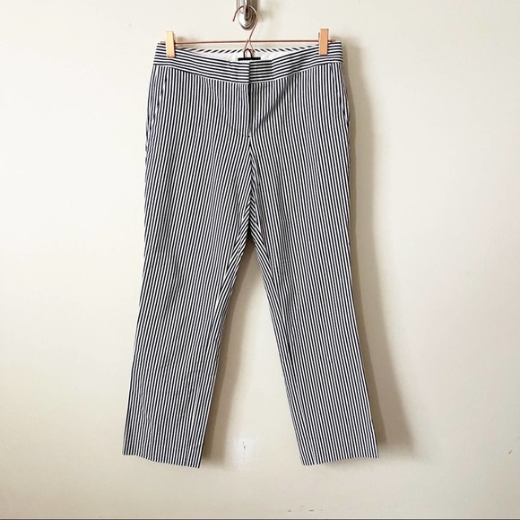 J. Crew Striped Cropped Straight Leg Pants